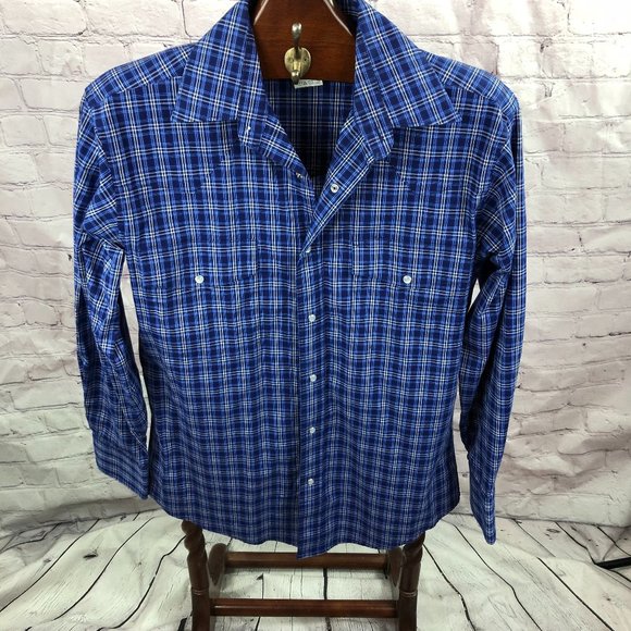 Wrangler Other - SOLD Men's wrangler pearl snap western shirt sz medium